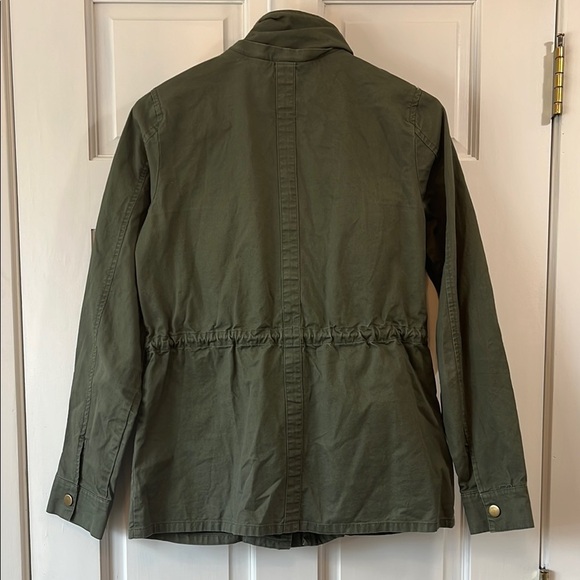 Market & Spruce Olive Green Lightweight Spring Utility Jacket - Size Small - Picture 8 of 15
